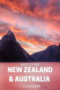 Read more about the article Epic 10 Day New Zealand & Australia Itinerary. Click the pin to read the post fr…